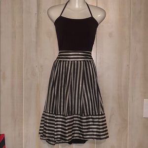 Zara wide banded lightly pleated skirt SZ XL